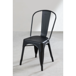 Chaise MIX noir mat