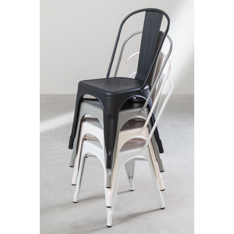 Chaise MIX noir mat