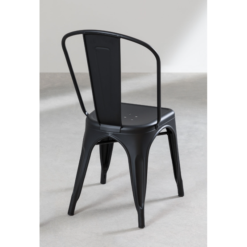 Chaise MIX noir mat