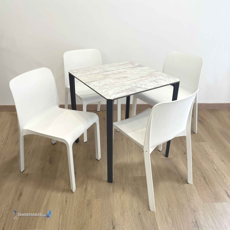 Conjointe 4 chaises KETO et 1 Table BAKO