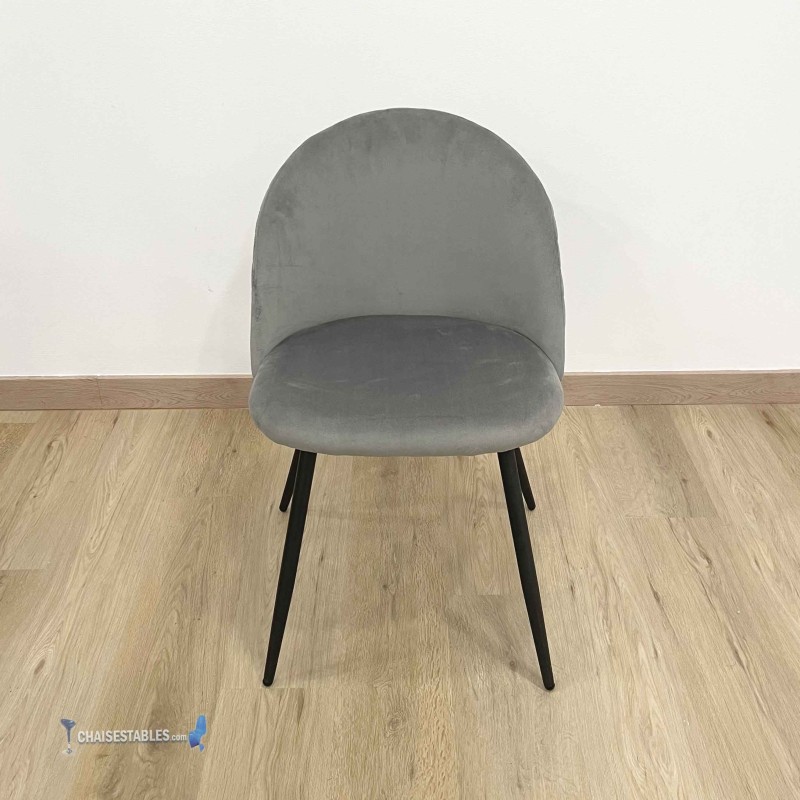 Chaise VELVET gris