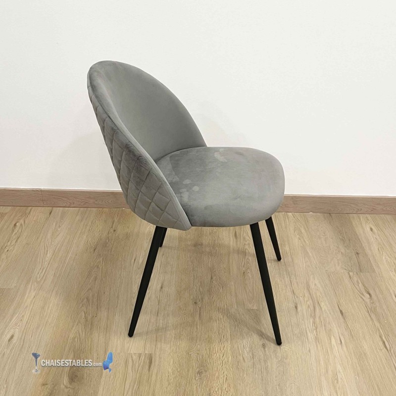 Chaise VELVET gris