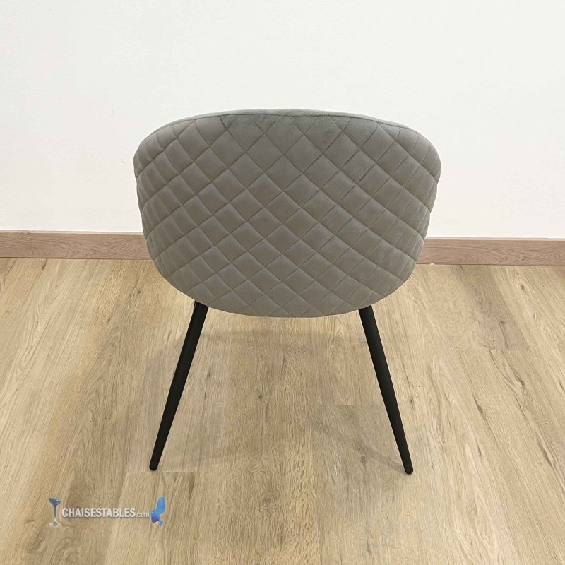 Chaise VELVET gris