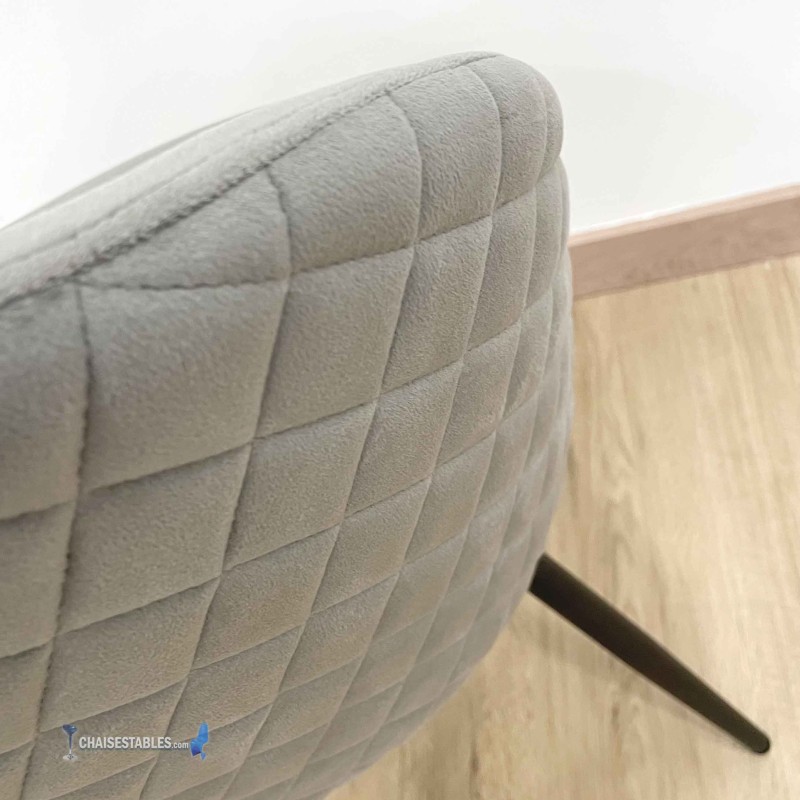 Chaise VELVET gris