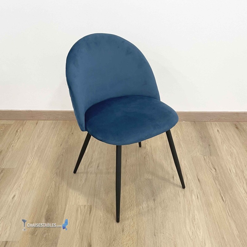 Chaise VELVET blue
