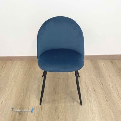 Chaise VELVET blue