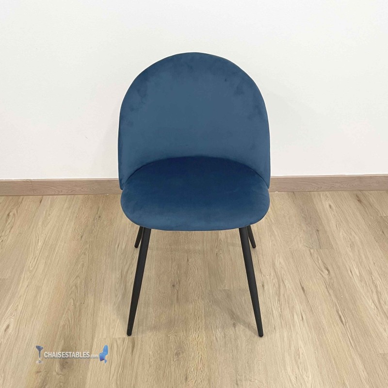 Chaise VELVET blue
