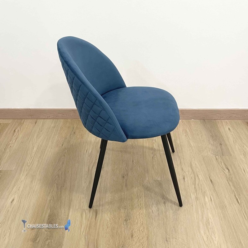 Chaise VELVET blue