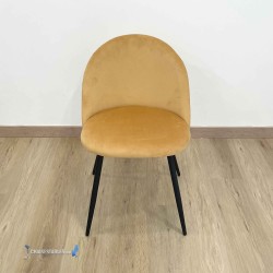 Chaise VELVET moutarde