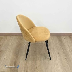Chaise VELVET moutarde