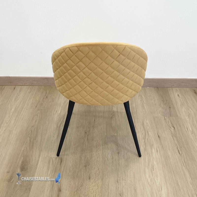 Chaise VELVET moutarde