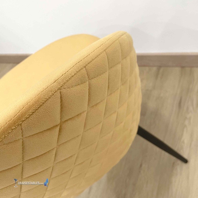 Chaise VELVET moutarde