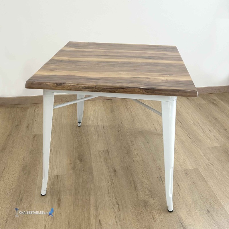 Table MIX EXTERIEUR pied blanc