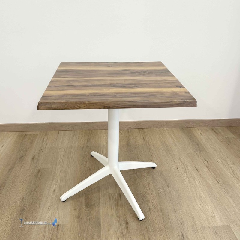 Table MIAMI EXTERIEUR pied blanc