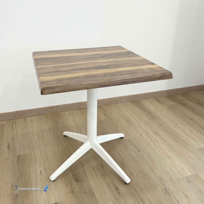 Table MIAMI EXTERIEUR pied blanc