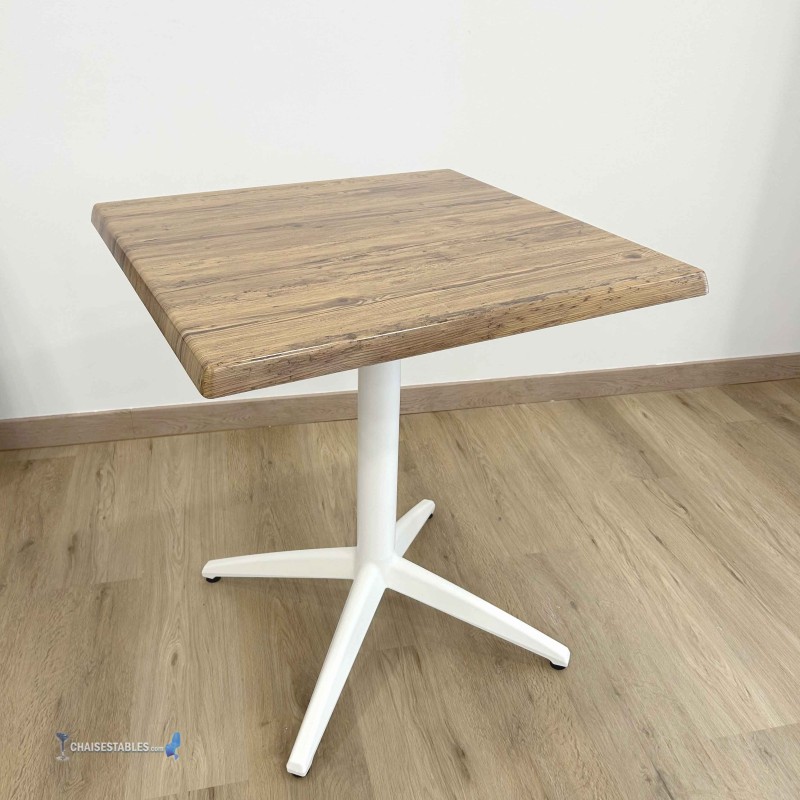Table MIAMI EXTERIEUR pied blanc