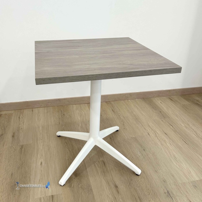 Table MIAMI INTERIEUR pied blanc