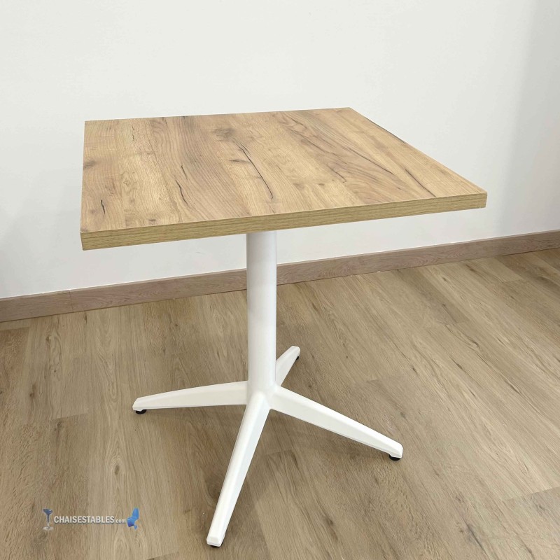 Table MIAMI INTERIEUR pied blanc