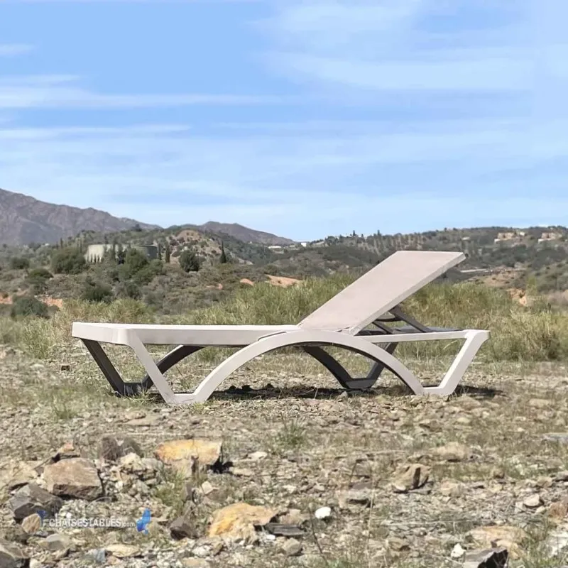 Chaise Longue MYKONOS SABLE ARMATURE SABLE