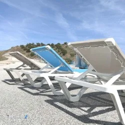 Chaise Longue MYKONOS SABLE ARMATURE SABLE