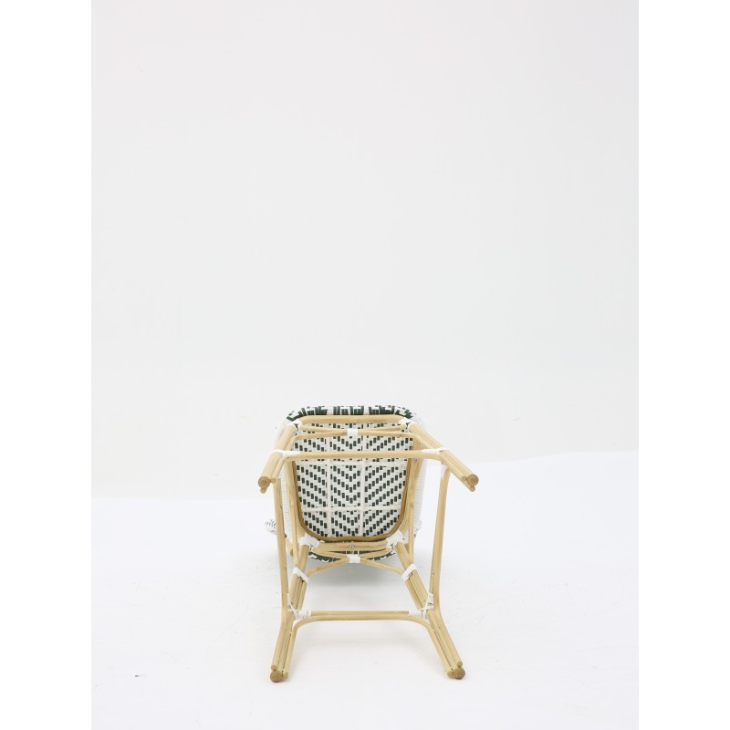 Tabouret PARISIEN vert et blanc