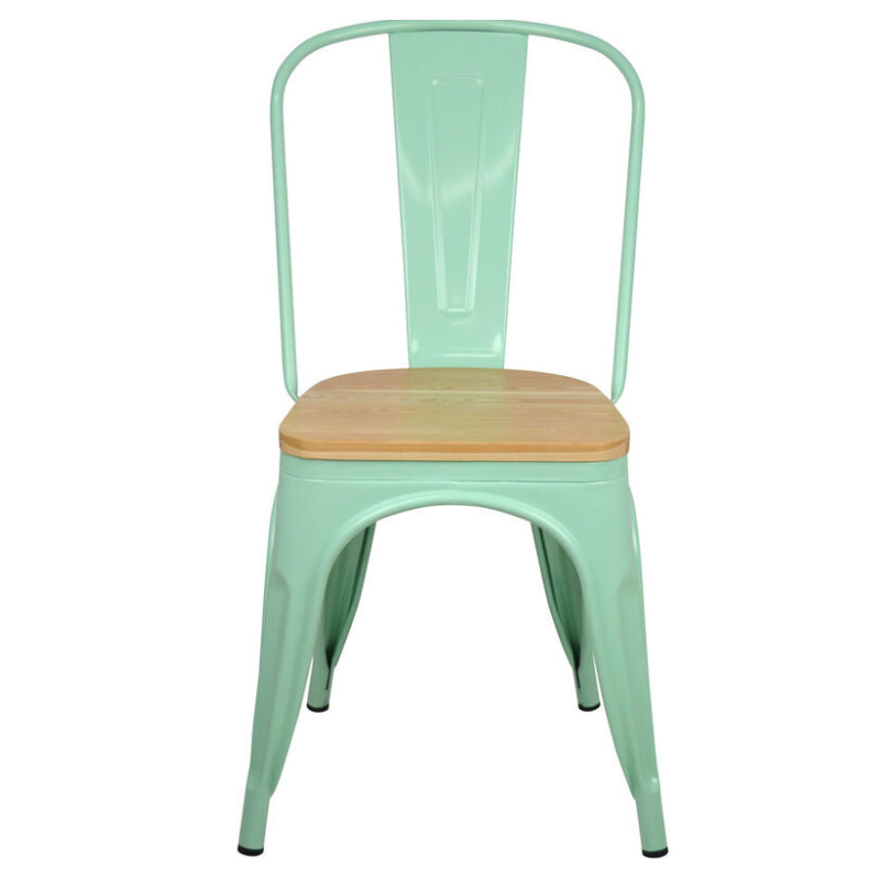 Chaise MIX VERT ASSISE EN BOIS