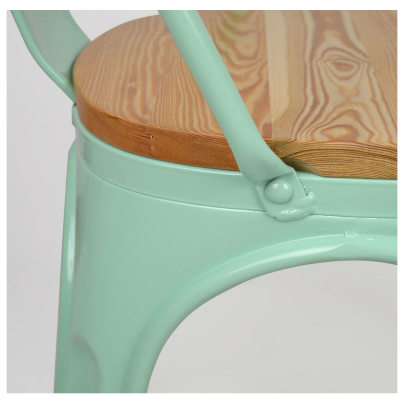 Chaise MIX VERT ASSISE EN BOIS