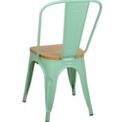 Chaise MIX VERT ASSISE EN BOIS
