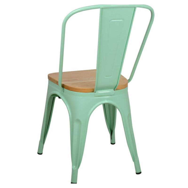 Chaise MIX VERT ASSISE EN BOIS