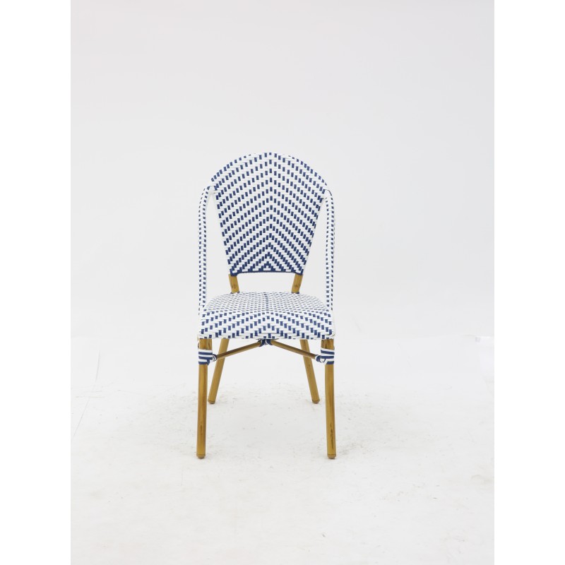 Chaise Parisien pour Hotellerie Bleu et Blanc pas cher. Acheter Ch...