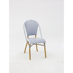 Chaise Parisien pour Hotellerie Bleu et Blanc pas cher. Acheter Ch...