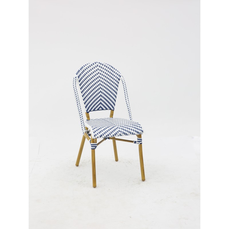 Chaise Parisien pour Hotellerie Bleu et Blanc pas cher. Acheter Ch...