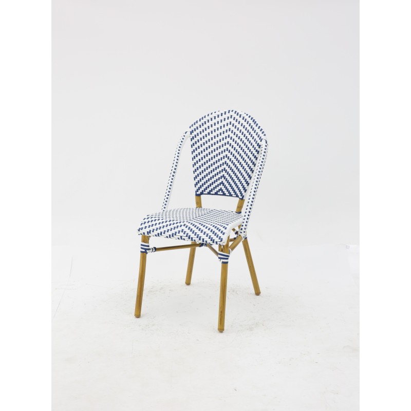 Chaise Parisien pour Hotellerie Bleu et Blanc pas cher. Acheter Ch...