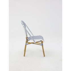 Chaise Parisien pour Hotellerie Bleu et Blanc pas cher. Acheter Ch...