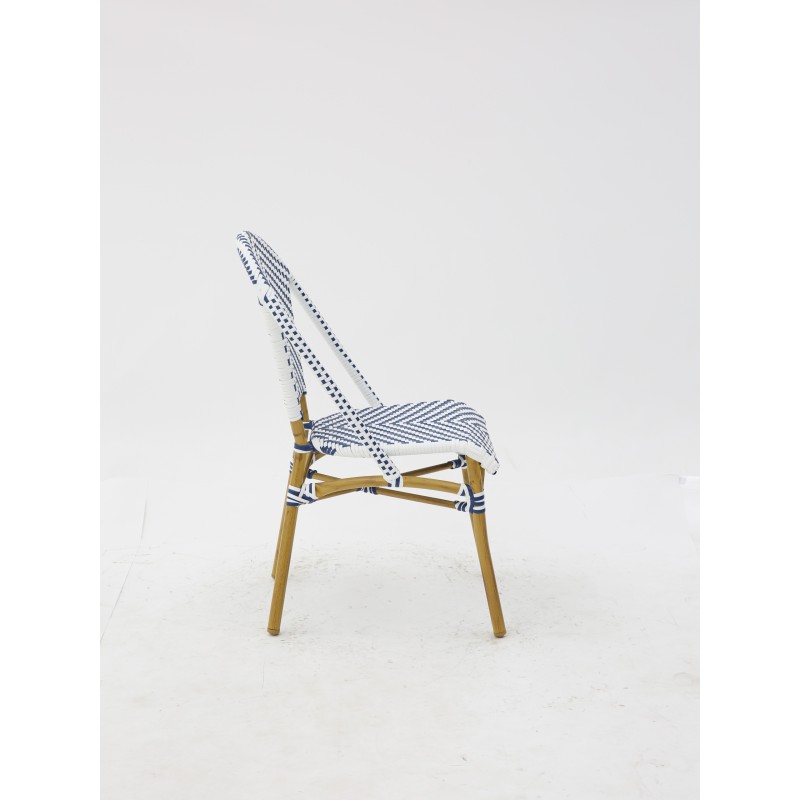 Chaise Parisien pour Hotellerie Bleu et Blanc pas cher. Acheter Ch...