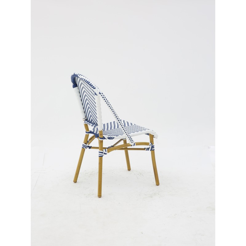 Chaise Parisien pour Hotellerie Bleu et Blanc pas cher. Acheter Ch...