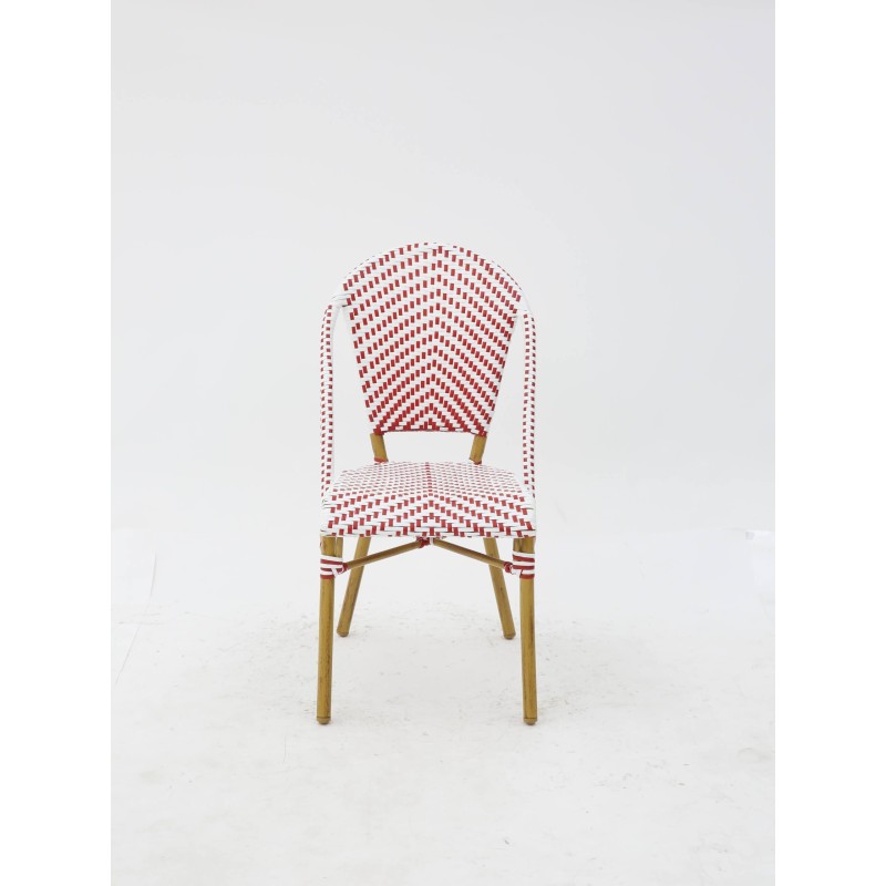 Chaise Parisien pour Hotellerie Rouge et Blanc pas cher. Acheter C...