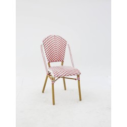 Chaise Parisien pour Hotellerie Rouge et Blanc pas cher. Acheter C...