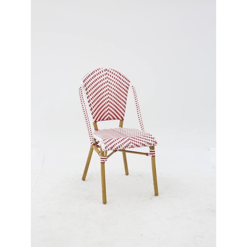 Chaise Parisien pour Hotellerie Rouge et Blanc pas cher. Acheter C...