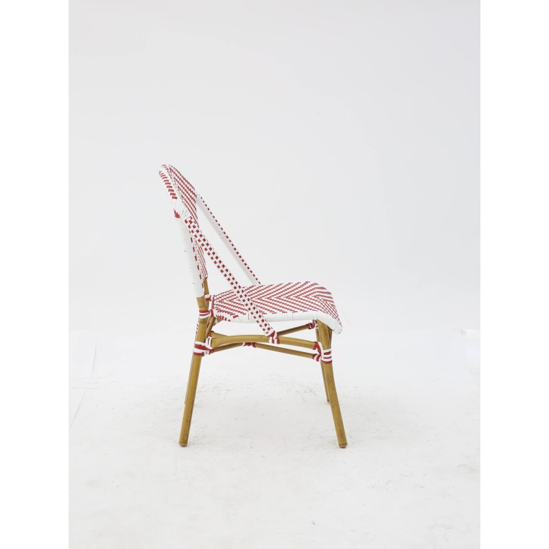 Chaise Parisien pour Hotellerie Rouge et Blanc pas cher. Acheter C...