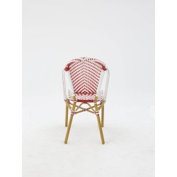 Chaise Parisien pour Hotellerie Rouge et Blanc pas cher. Acheter C...