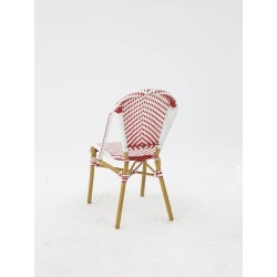 Chaise Parisien pour Hotellerie Rouge et Blanc pas cher. Acheter C...
