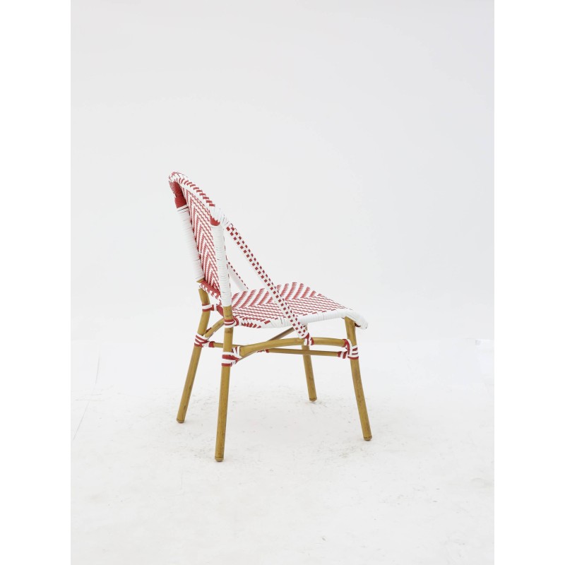 Chaise Parisien pour Hotellerie Rouge et Blanc pas cher. Acheter C...