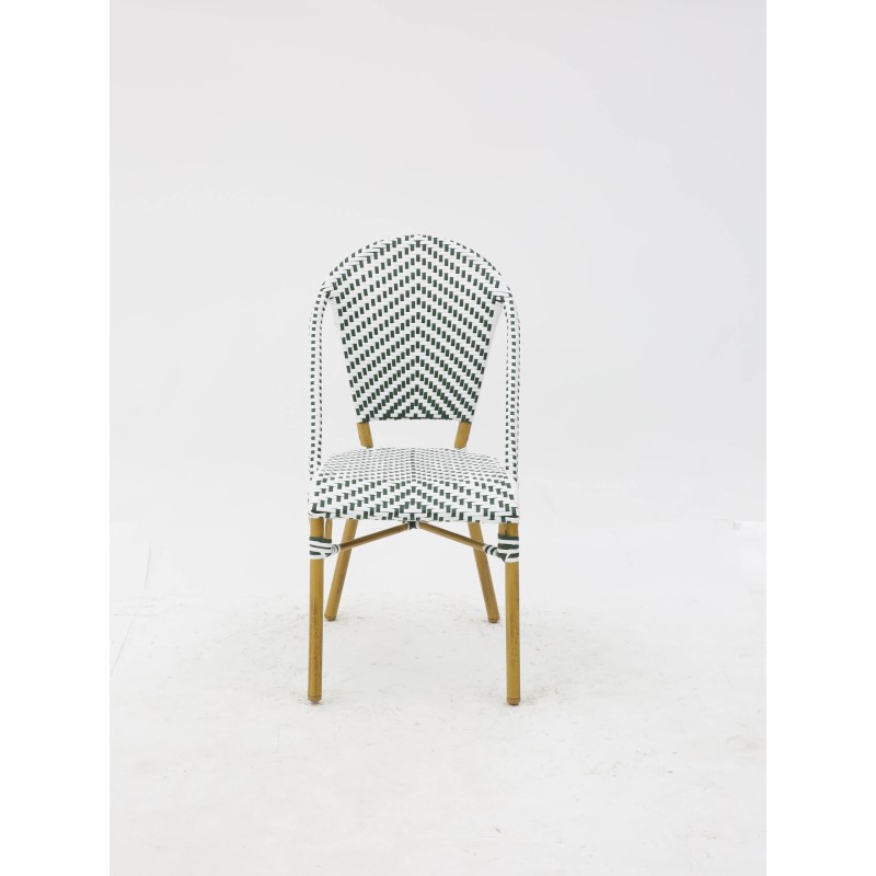 Chaise Parisien pour Hotellerie Vert et Blanc pas cher. Acheter Cha...
