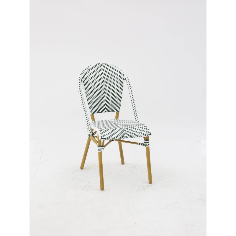 Chaise Parisien pour Hotellerie Vert et Blanc pas cher. Acheter Cha...