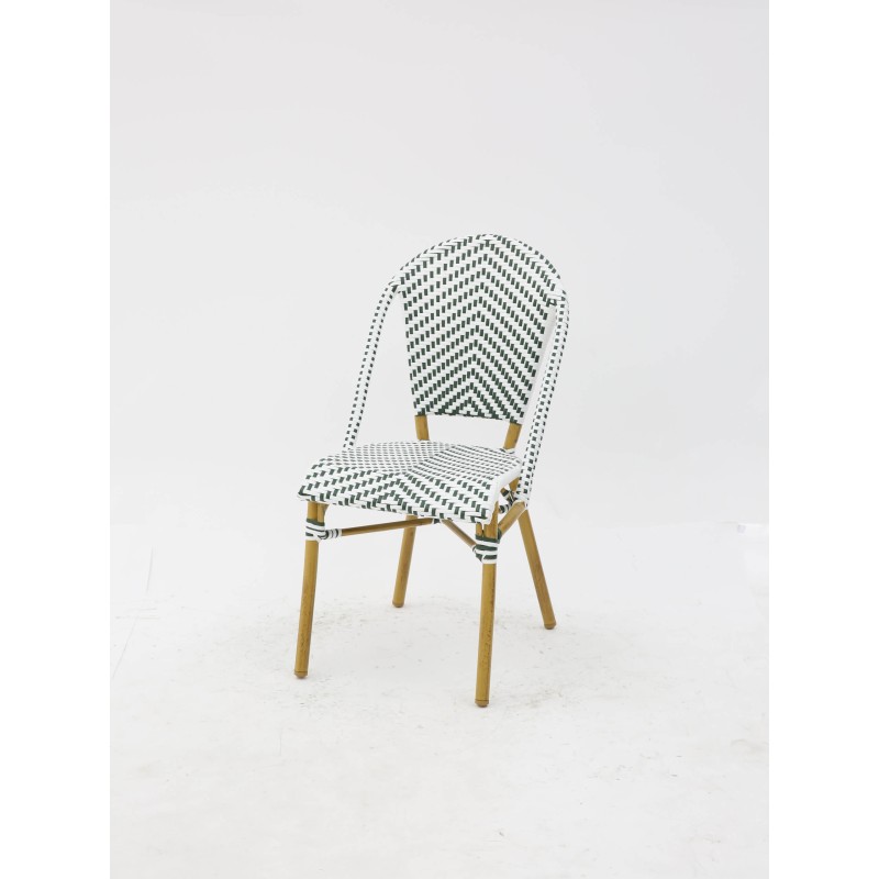 Chaise Parisien pour Hotellerie Vert et Blanc pas cher. Acheter Cha...