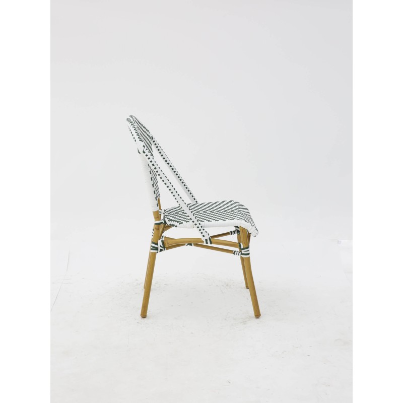Chaise Parisien pour Hotellerie Vert et Blanc pas cher. Acheter Cha...
