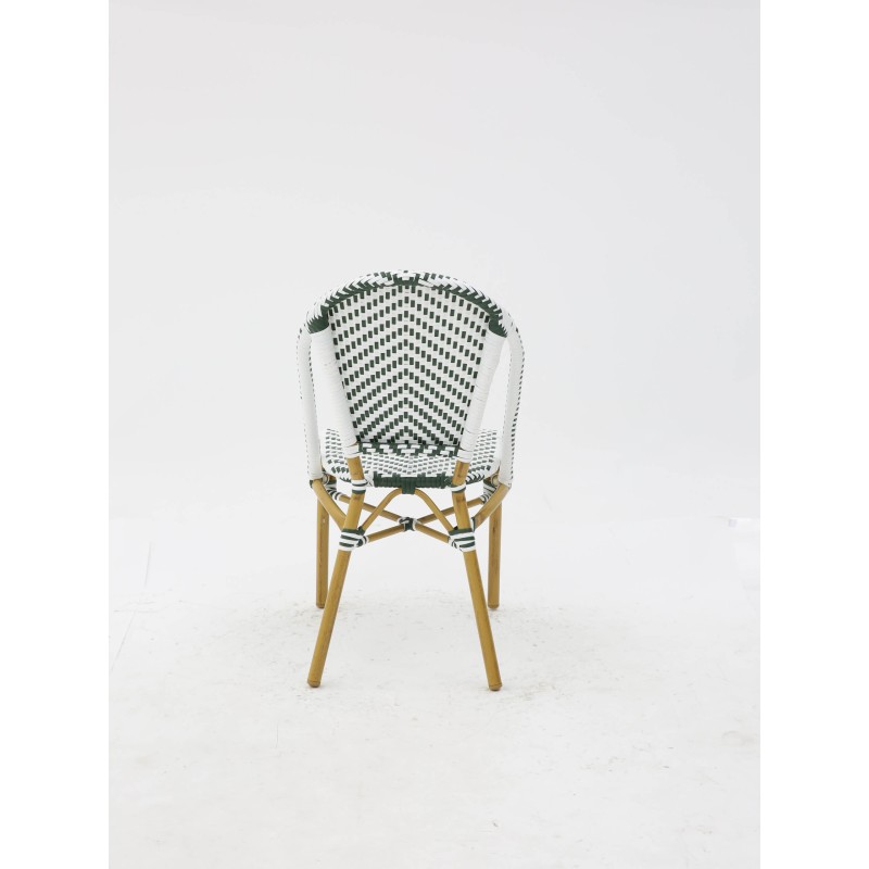 Chaise Parisien pour Hotellerie Vert et Blanc pas cher. Acheter Cha...