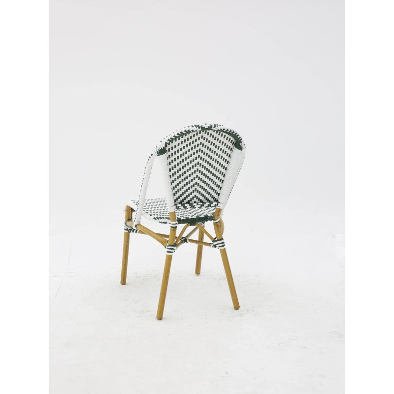 Chaise Parisien pour Hotellerie Vert et Blanc pas cher. Acheter Cha...