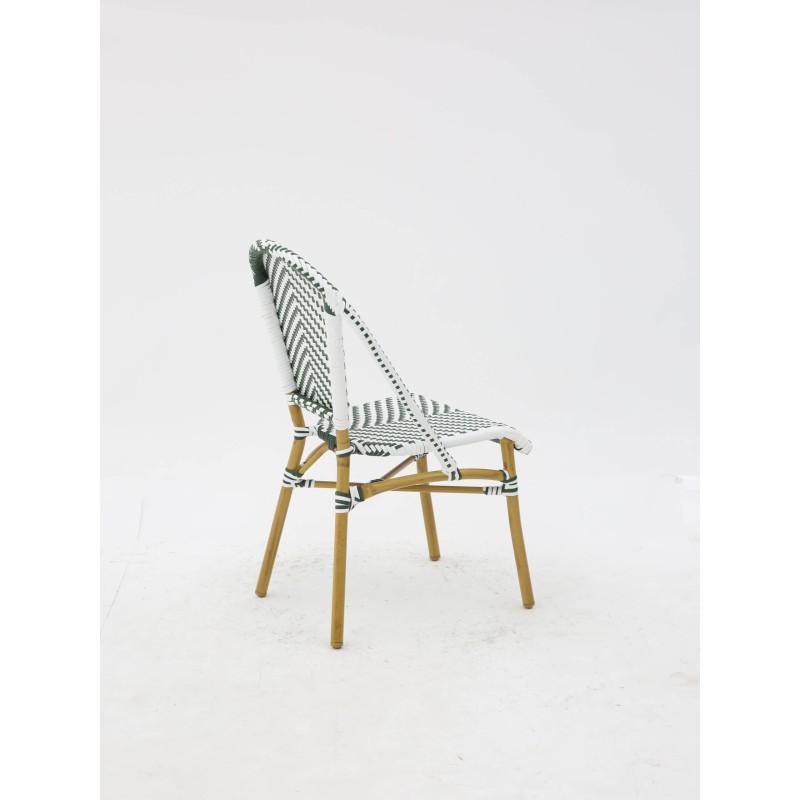 Chaise Parisien pour Hotellerie Vert et Blanc pas cher. Acheter Cha...